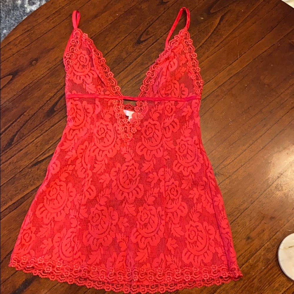 NWOT Red lace babydoll - VS